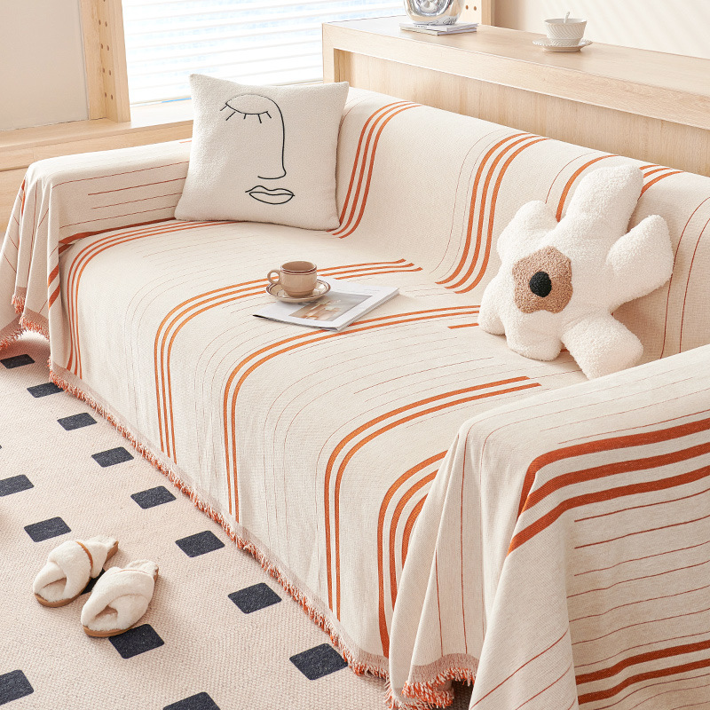 Outdoor Furniture One Piece - Nordic Line Şönil Kanepe Örtüsü Kaymaz