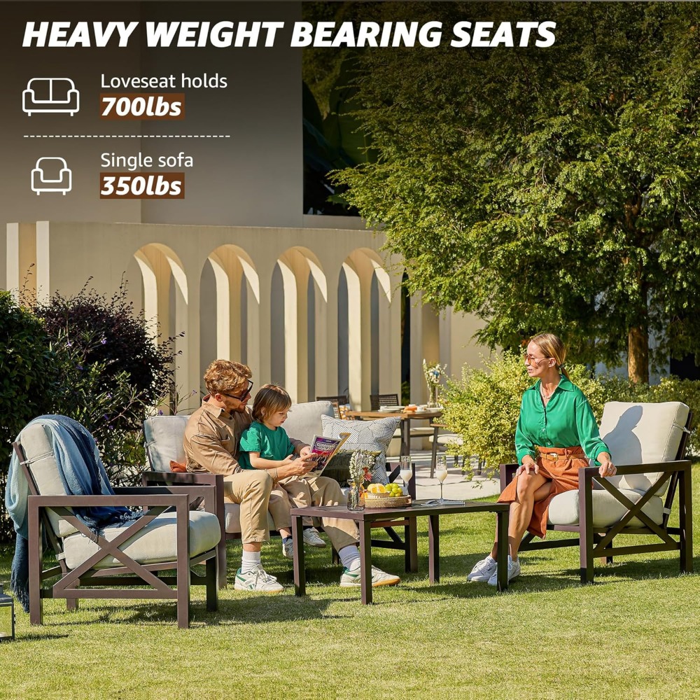 Outdoor Furniture One Piece - Dört Parçalı Veranda Takımı, Dış Mekan