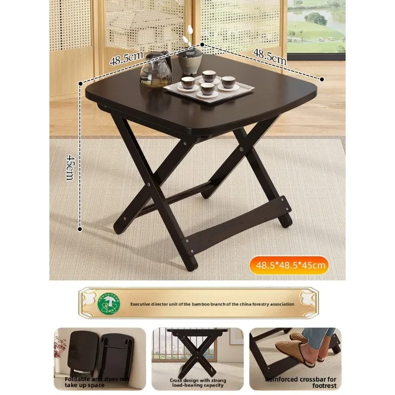 Outdoor Furniture One Piece - Kompakt Katlanır Yemek Masası Yuvarlak Kare