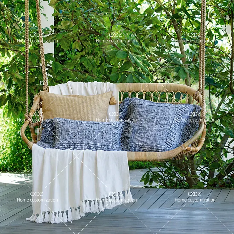 Outdoor Furniture Japanese Style - Açık Hava Çift Kişilik Asılı Rattan