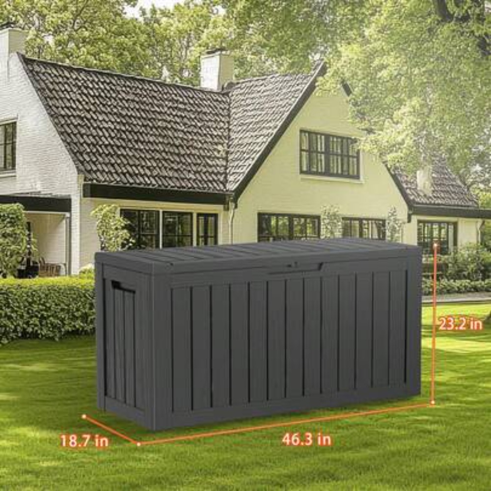 Garden Storage Box - 90 Galonluk Kilitlenebilir Reçine Bahçe Sandığı,