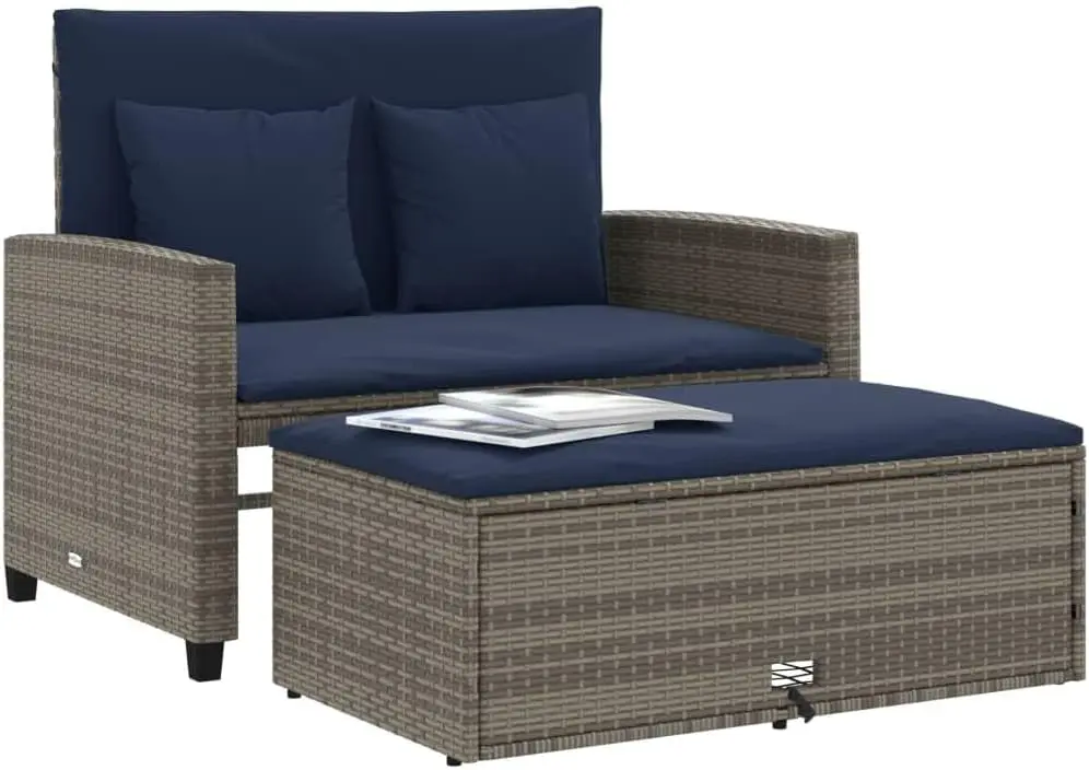 Gri ve Lacivert PE Rattan Dönü - Outdoor Furniture Rattan incelemesi ve fiyatı