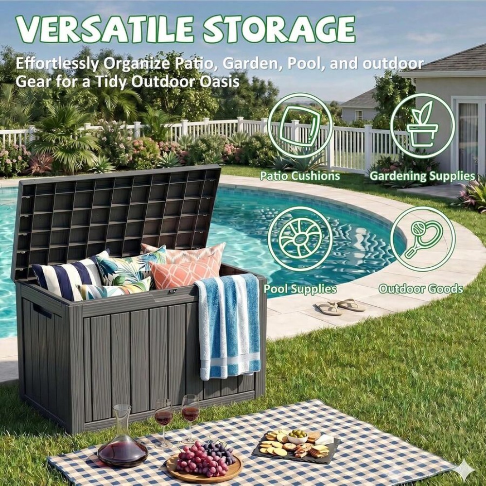 55 Galon Su Geçirmez Kilitlene - Garden Storage Box incelemesi ve fiyatı