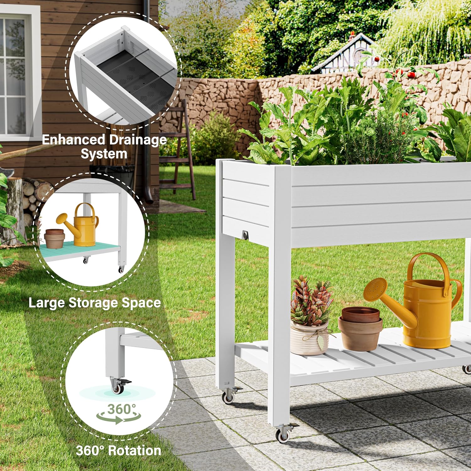 33.7 İnç Yüksekliğinde, Kilitl - Garden Storage Box incelemesi ve fiyatı