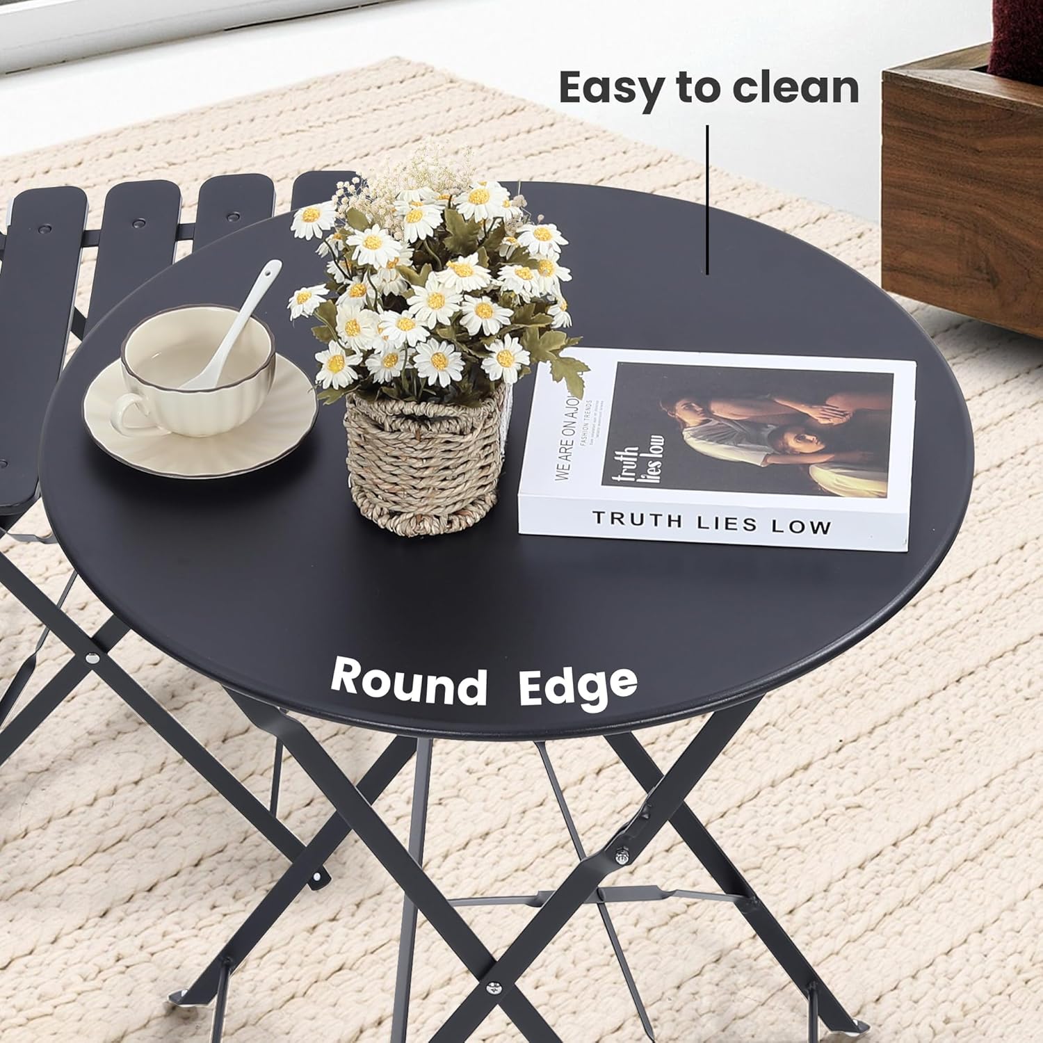 Yer tasarrufu sağlayan siyah 3 - Outdoor Furniture One Piece incelemesi ve fiyatı