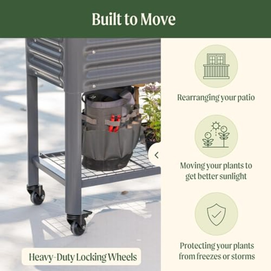Tekerlekli Yükseltilmiş Bahçe  - Garden Storage Box incelemesi ve fiyatı